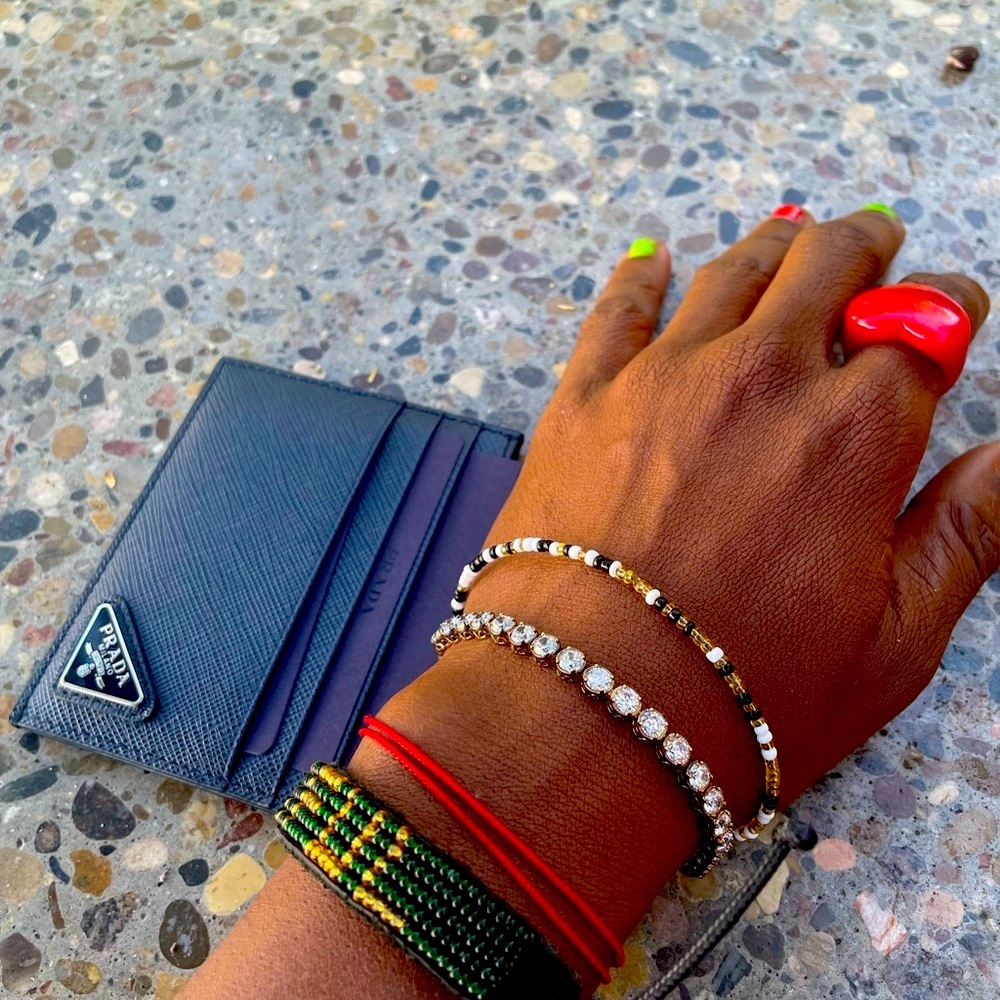 Authentic Prada card holder